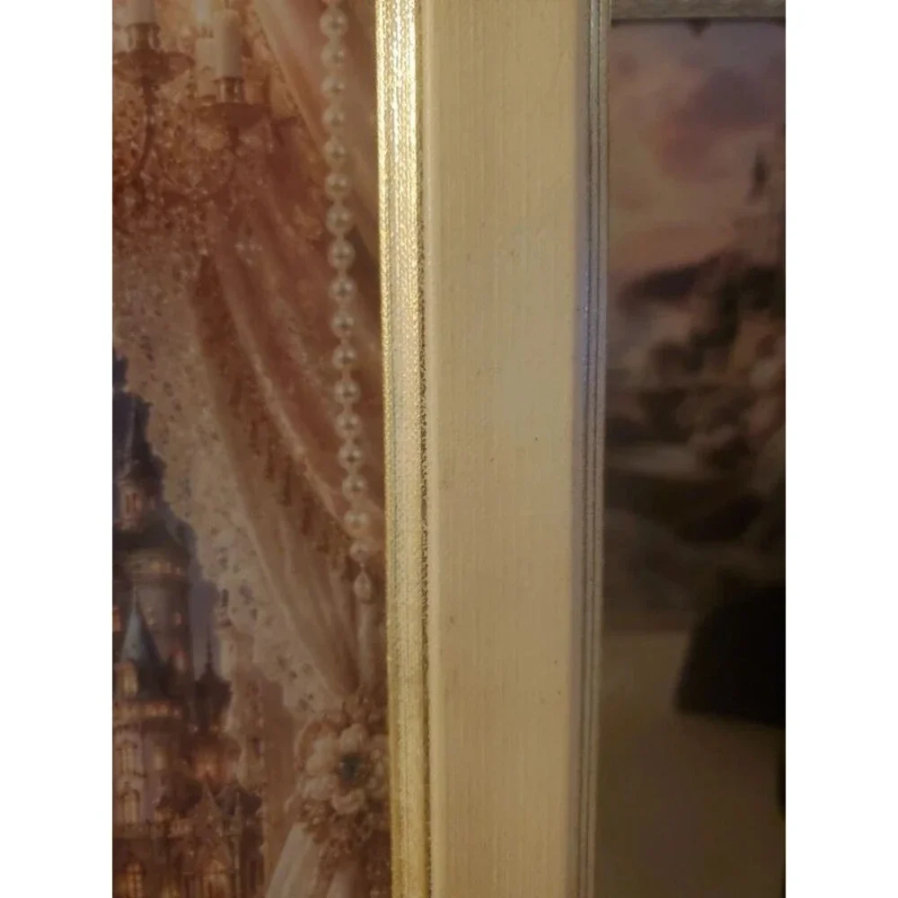Victorian-Inspired Ivory & Gold Fairytale Castle Frame
